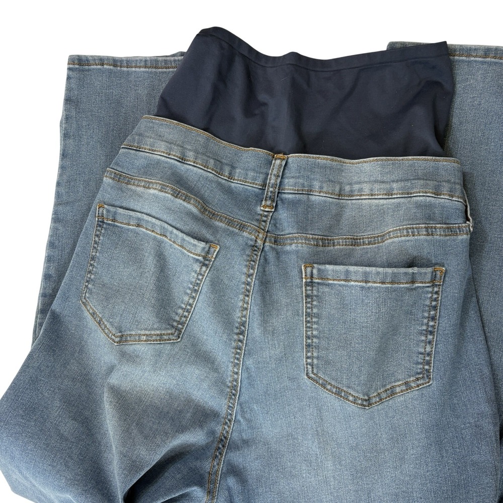 Time and Tru Maternity‎ Skinny Blue Jeans M 8-10 NWOT  20"x27" Straight Leg